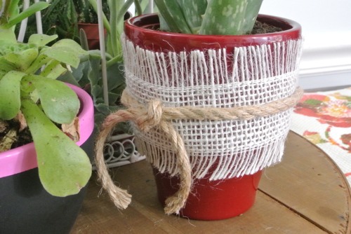 Burlap and Rope Planter - OPC The Better Half