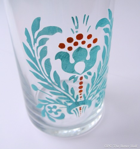 Dollar Store Vase with Glass Paint - OPC The Better Half