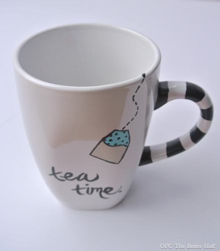 "Tea Time" Painted Mug - OPC The Better Half