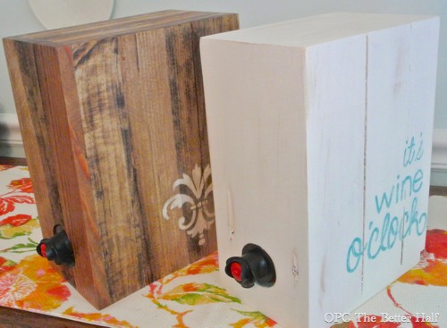 DIY Boxed Wine Holder / Wine Box - OPC The Better Half