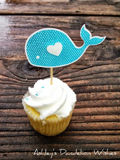 Whale Cupcake Toppers 1