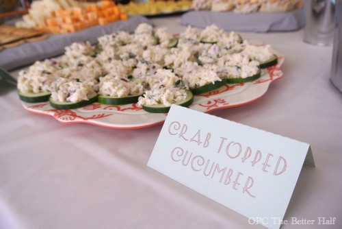 Crab topped Cucumber and other Vintage Biplane Baby Shower Ideas - OPC The Better Half