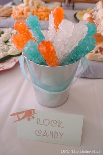 Rock Candy and Vintage Biplane Baby Shower Ideas - OPC The Better Half