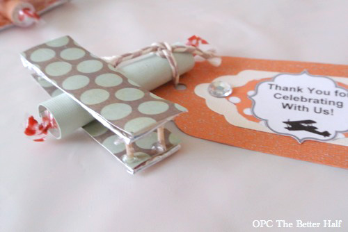 Biplane Party Favors and other Vintage Biplane Baby Shower Ideas - OPC The Better Half