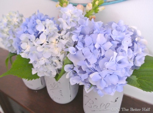 Painted Mason Jars with Flowers from OPC The Better Half