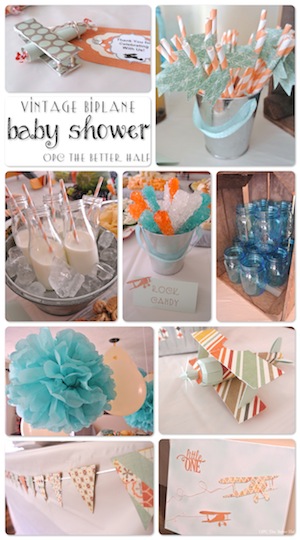 VIntage Biplane Baby Shower