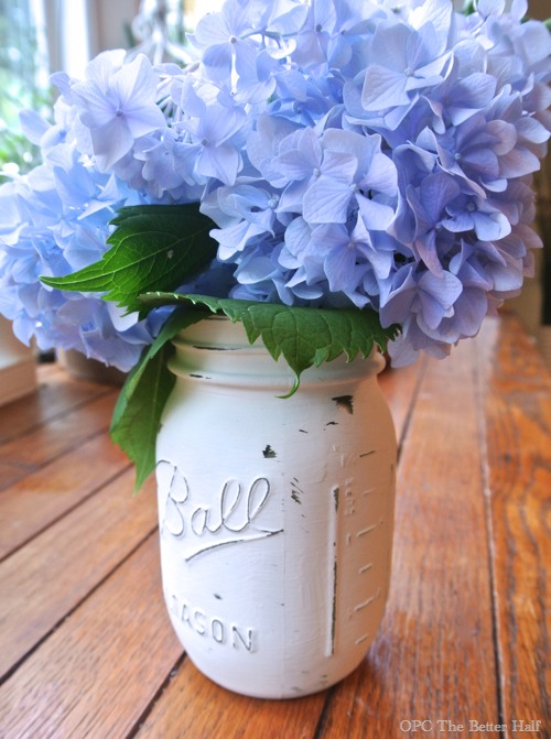 ASCP Painted Mason Jar with flowers from OPC The Better Half