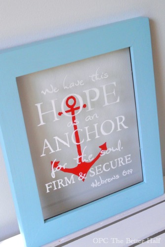 Nautical Frame using glass paint pens - OPC The Better Half
