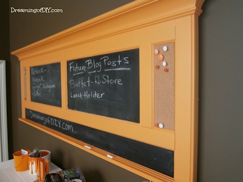 Headboard turned chalkboard