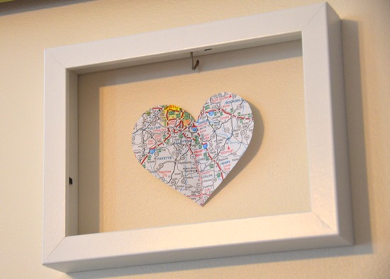 Map heart cut - out - One Project Closer