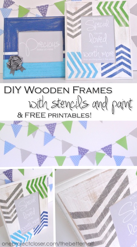 DIY Wooden Frames with Free Printable - One Project Closer