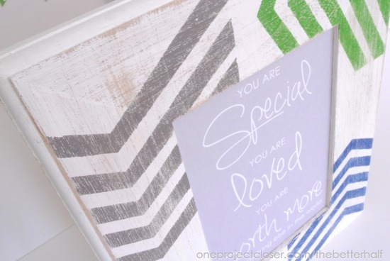 DIY Wooden Frames with Free Printable - One Project Closer