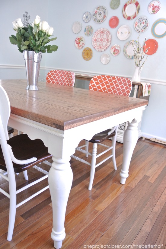 Dining Room Chairs Makeover with Annie Sloan Chalk Paint - One Project Closer