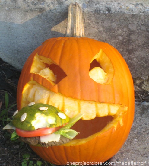 Burger Pumpkin from One Project Closer