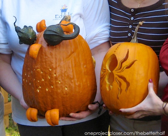 Owl and Spider Pumpkin from One Project Closer
