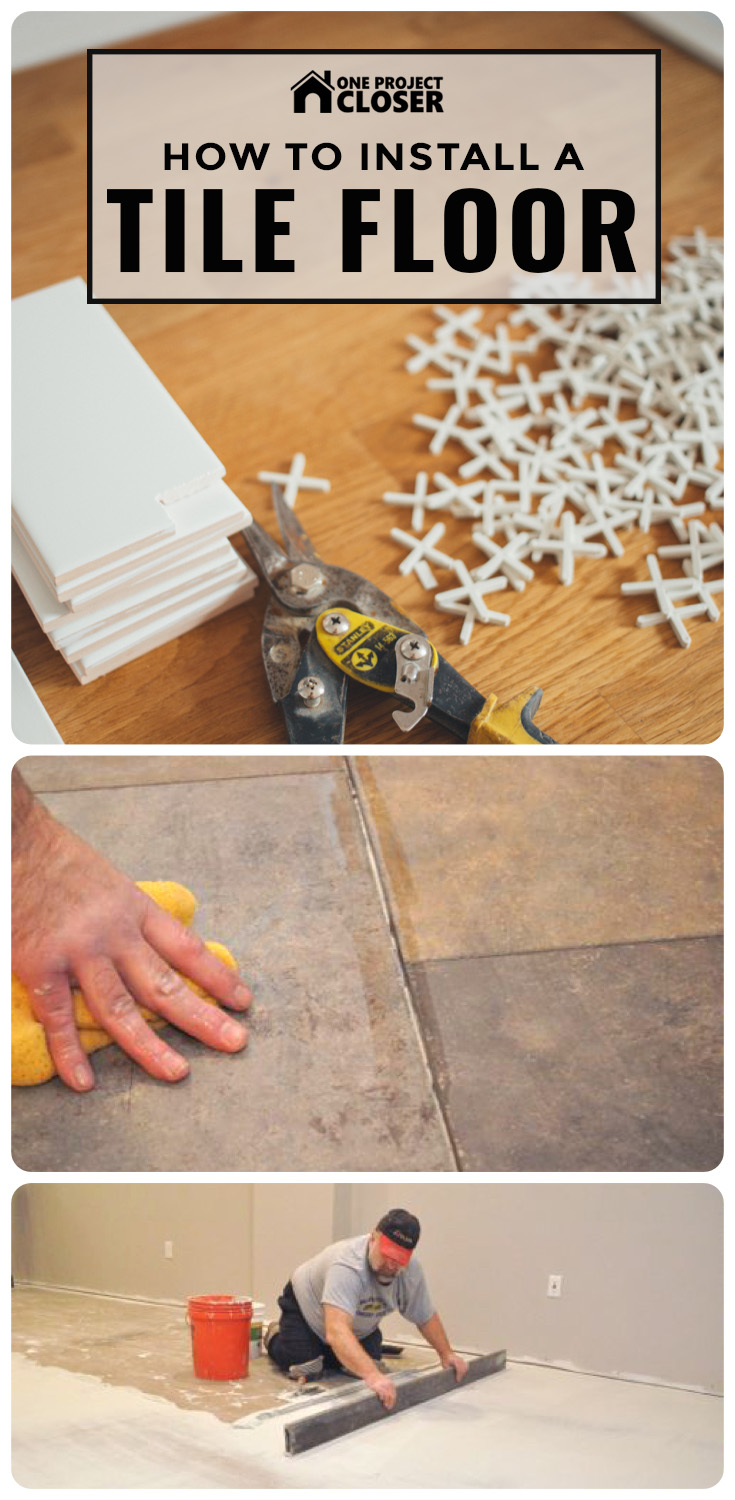 How To Install A Tile Floor Complete, Installing Porcelain Tile
