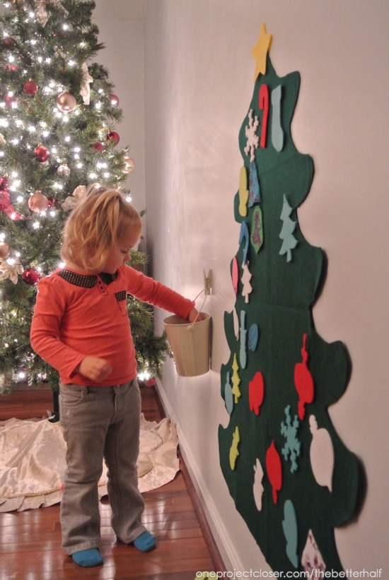 Felt Tree with Ornaments - One Project Closer