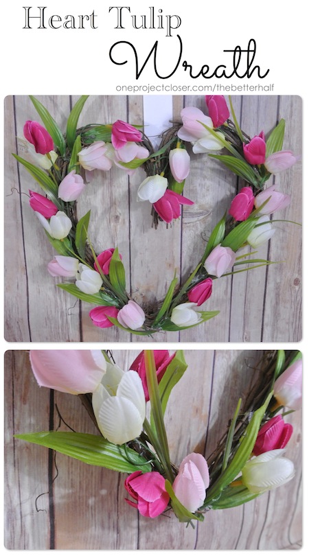 Heart Tulip Wreath from One Project Closer