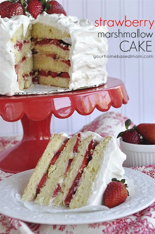 Strawberry Marshmallow Cake