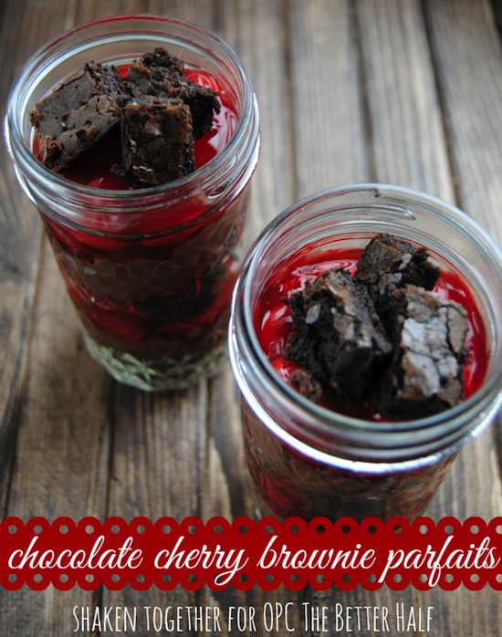 Chocolate Cherry Brownie Parfaits - One Project Closer