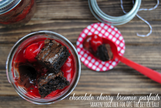 Chocolate Cherry Brownie Parfaits - One Project Closer