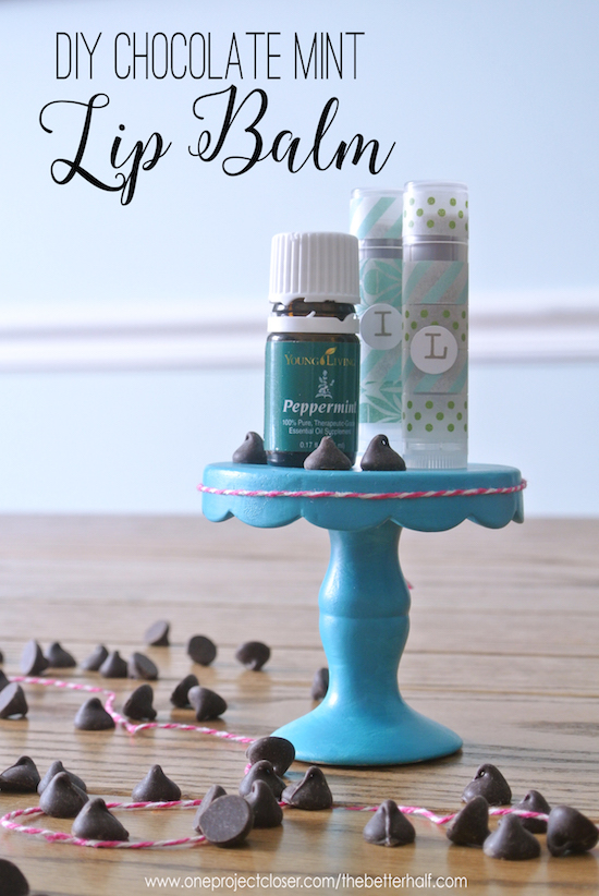 Chocolate Peppermint DIY lip balm from One Project Closer