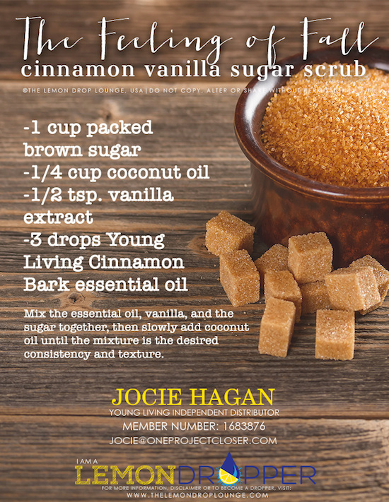 Cinnamon Vanilla Sugar Scrub with Young Living Essential Oils