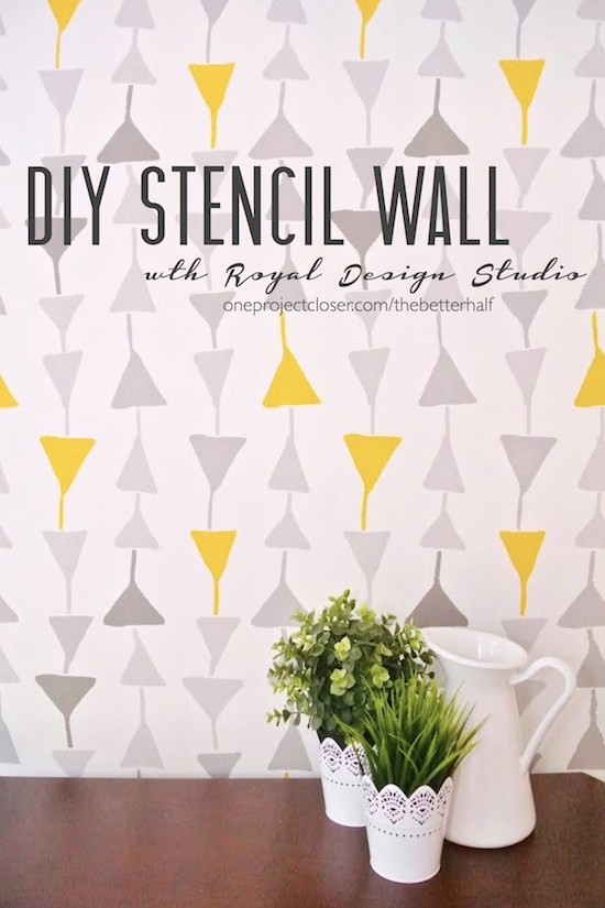 DIY-stencil-wall