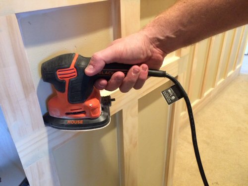 Sanding board and batten with the black and decker mouse sander