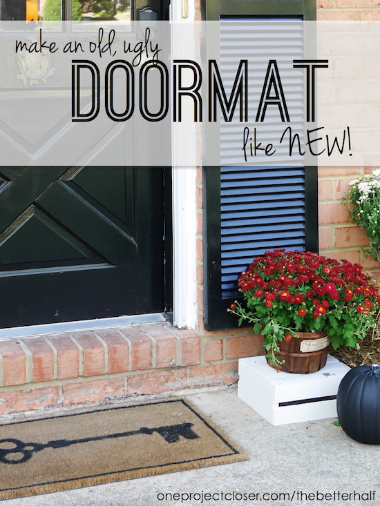 door mat makeover from One Project Closer