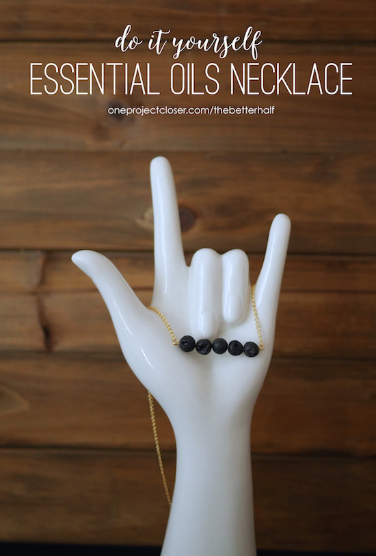 DIY Essential Oil Diffuser Necklace from One Project Closer