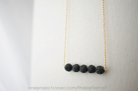 DIY Essential Oil Diffuser Necklace from One Project Closer