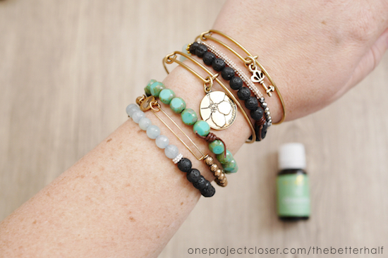 DIY diffuser bracelet from One Project Closer