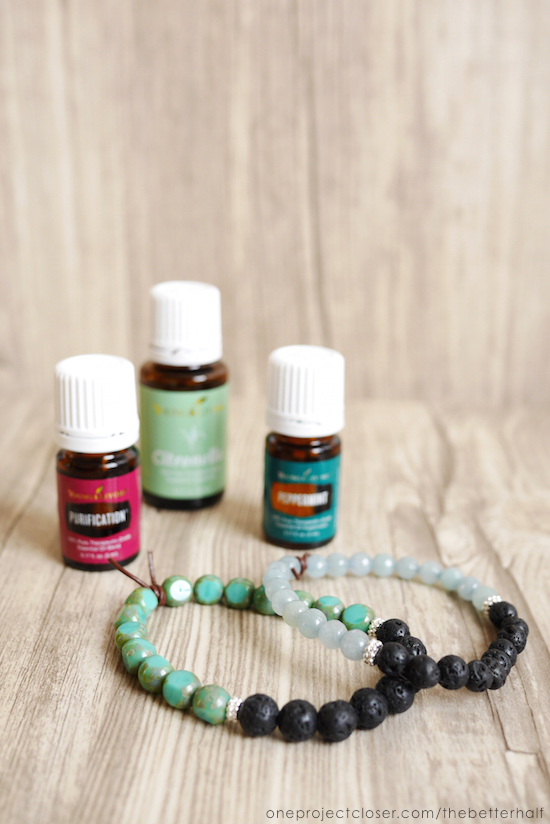 DIY diffuser bracelet from One Project Closer