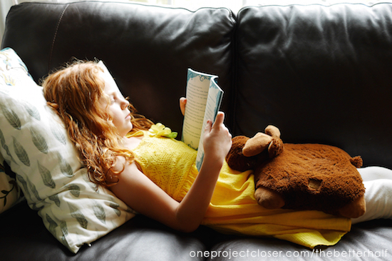 Turn a pillow pet into a weighed lap pad from One Project Closer