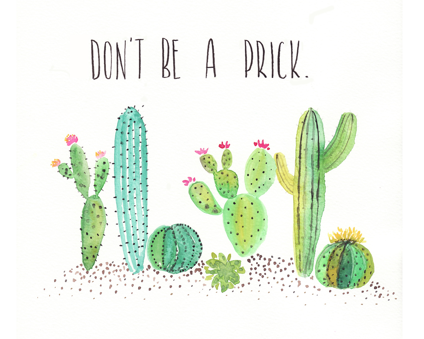 Free Watercolor Cactus Printable