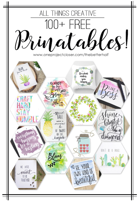 All Things Creative: 100+ free printables from One Poject Closer