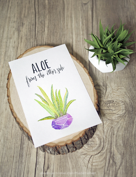 Free Watercolor Printable and One Project Closer