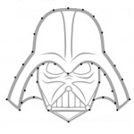 Darth Tempplate for Star Wars String Art from One Project Closer