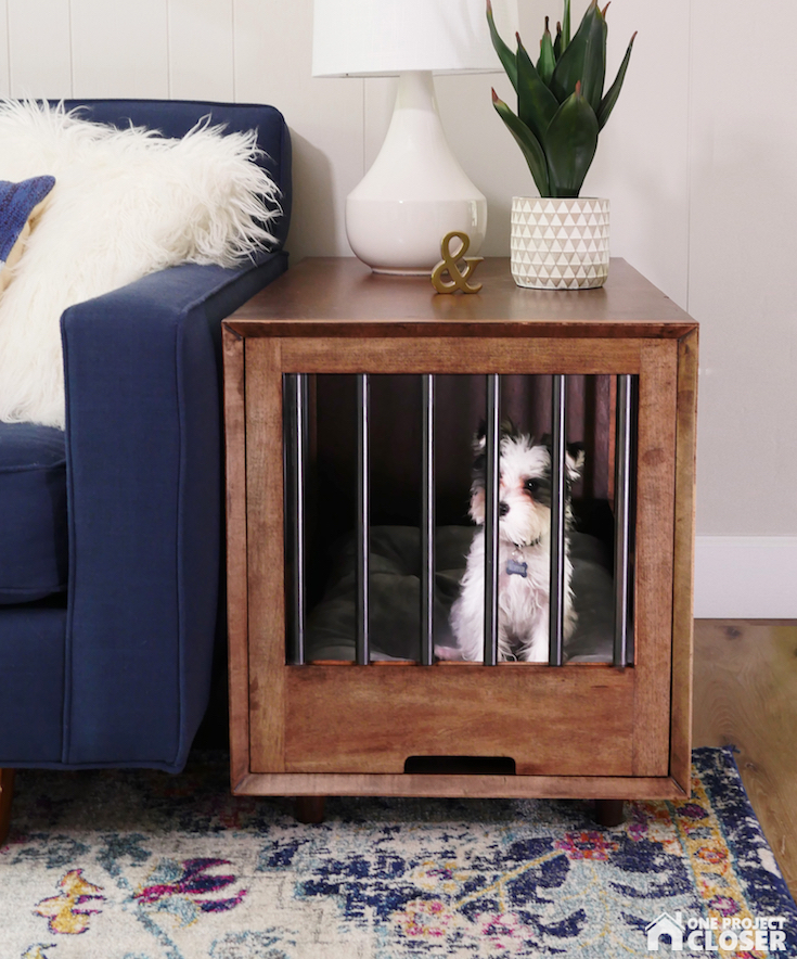 mid century dog crate