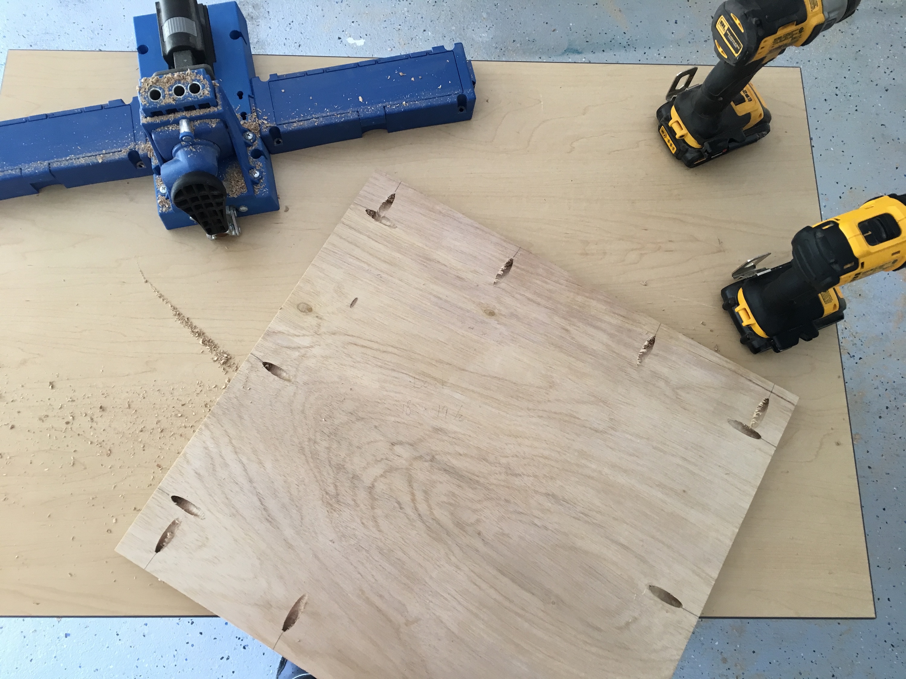 Made a dog crate console table using plans from ! I'm an amateur  learning new skills with each piece- this was the first time I installed a  drawer, used pocket holes, and