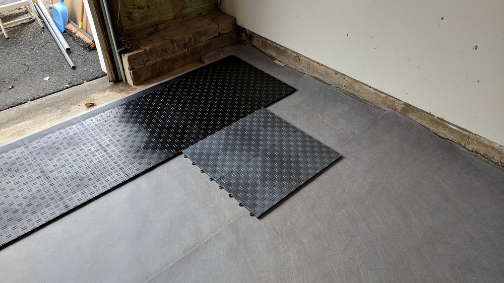 How To Install Garage Floor Tile Motordeck Tile Example One