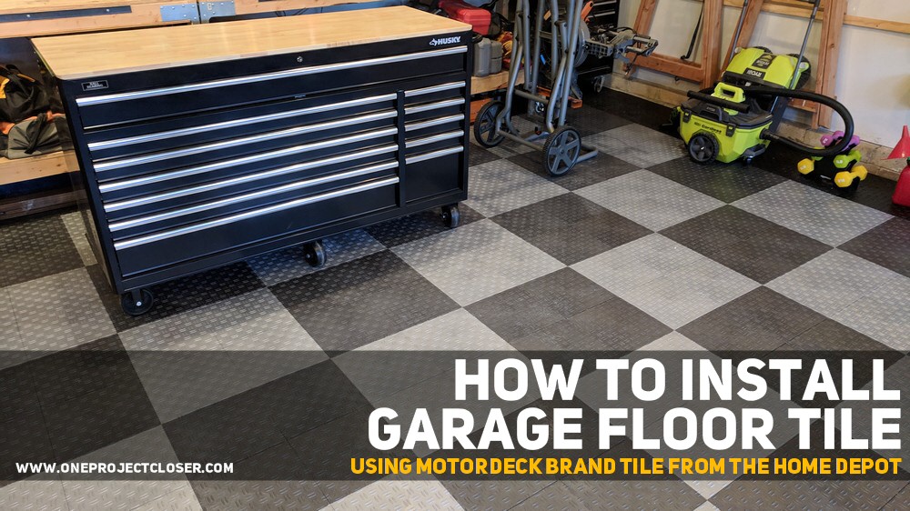How To Install Garage Floor Tile Motordeck Tile Example One