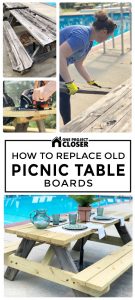 How to Replace Picnic Table Boards - One Project Closer